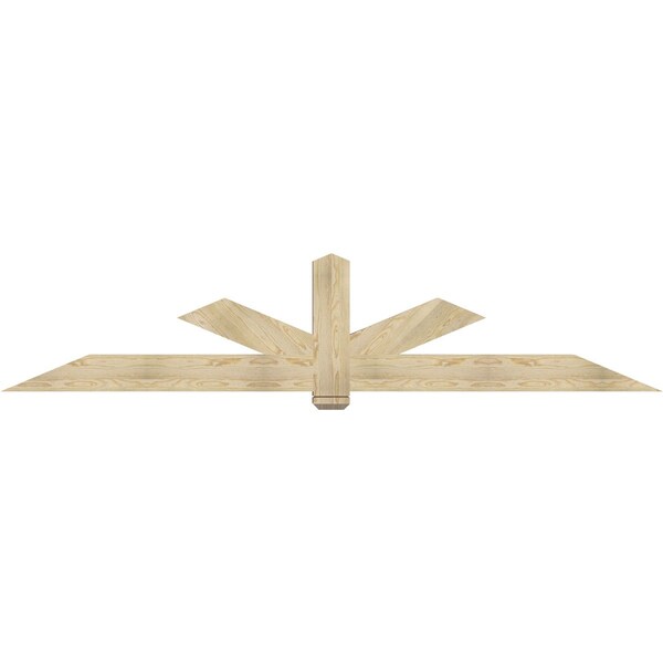 Ekena Millwork Kennewick Rough Sawn Timber Gable Bracket, Douglas Fir, 108"W x 22"H x 4"D x 6"F, 5/12 Pitch GBW108X22X0406KEN00RDF - main